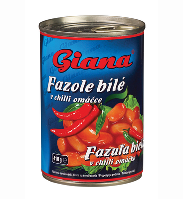 Fazuľa biela v chilli omáčke 